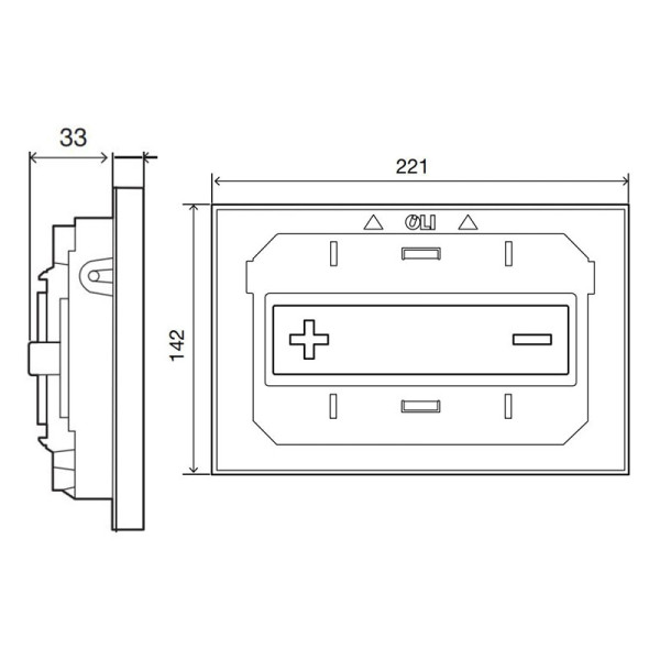 Клавиша смывная Oli Oceania Mia хром (054563)