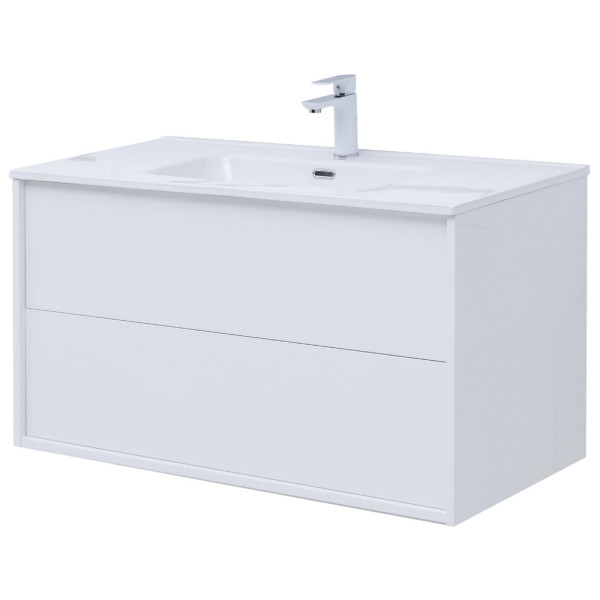 Тумба подвесная Aquanet Lino 100 (Flat) белый глянец (287544)