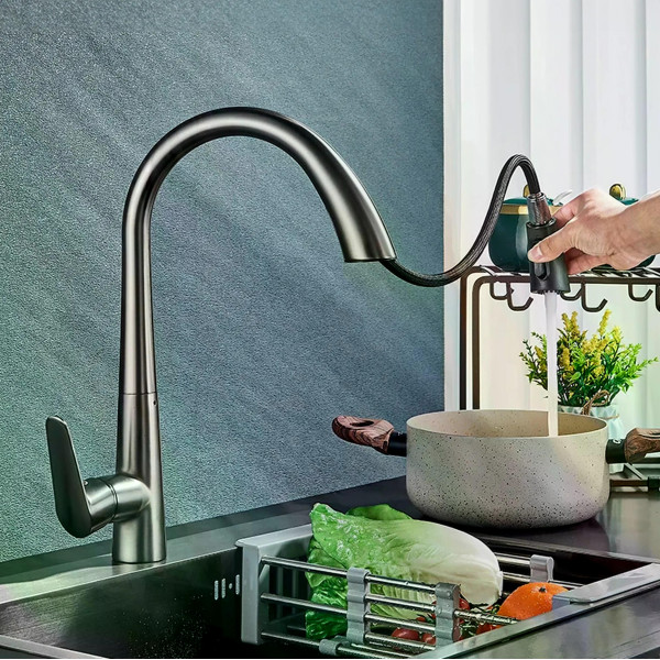 Смеситель для кухни Rea Ross Никель (REA-B5314) Смеситель для кухни Rea Ross Никель (REA-B5314)