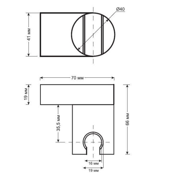 Держатель для душа Esko хром (SH405) Держатель для душа Esko хром (SH405)