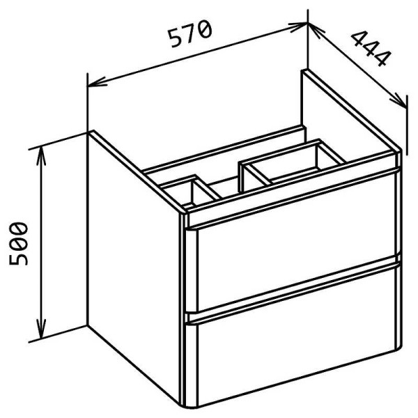 Тумба подвесная BelBagno Albano-CER 60 Rovere Rustico (ALBANO-CER-600-2C-SO-RR)