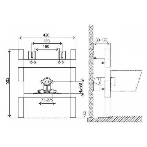 Инсталляция для биде BelBagno (BB024-BD) Инсталляция для биде BelBagno (BB024-BD)