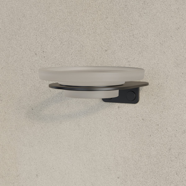 Мыльница нержавеющая стальNOА черный матовый Iddis (NOABLG0i42)