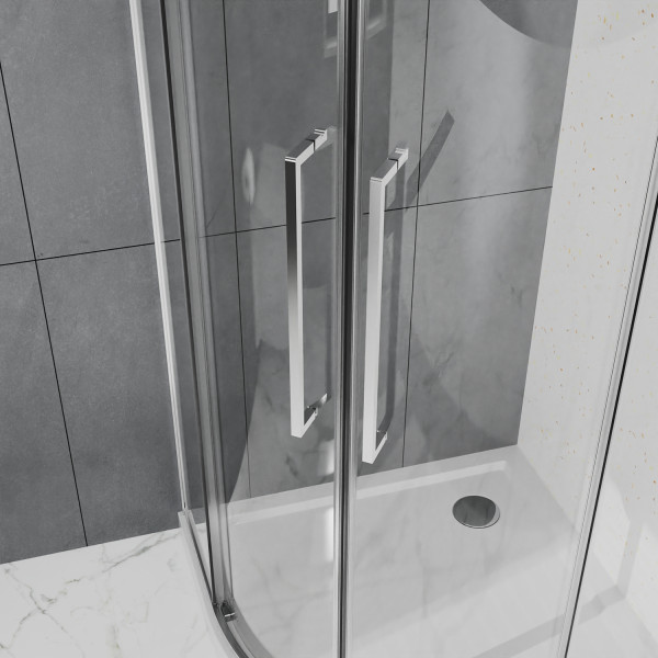 Душевой уголок Azario Shanghai 90x90x195 стекло прозрачное, профиль графит матовый (AZ-S43-90-MGR-CL)