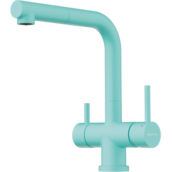 Смеситель для кухни Omoikiri Takamatsu-S-AZ с переключателем на фильтр, с выдвижным изливом azur blue (4994492)