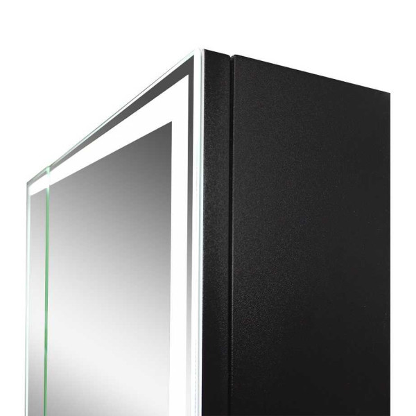 Шкаф зеркальный Континент Mirror Box black Led 1000х800 (МВК051)