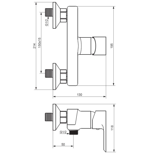 Смеситель для душа Damixa Apollo черный (472000300)