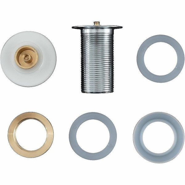 Донный клапан Aquanet латунь без перелива крышка керамика белый (330950)