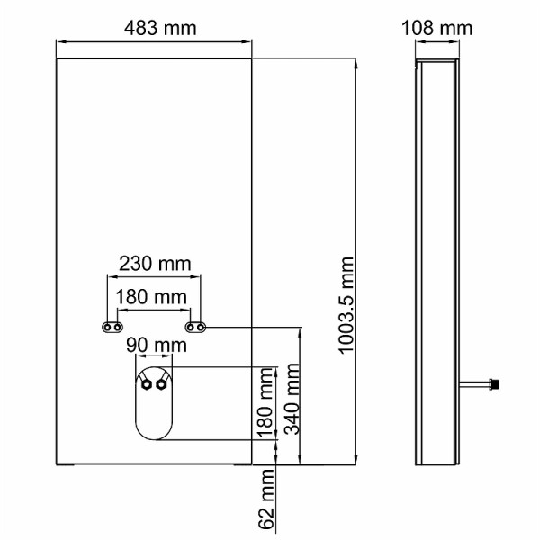 Инсталляция для биде WasserKRAFT Naab пристенный модуль (86BDT.050.BL)