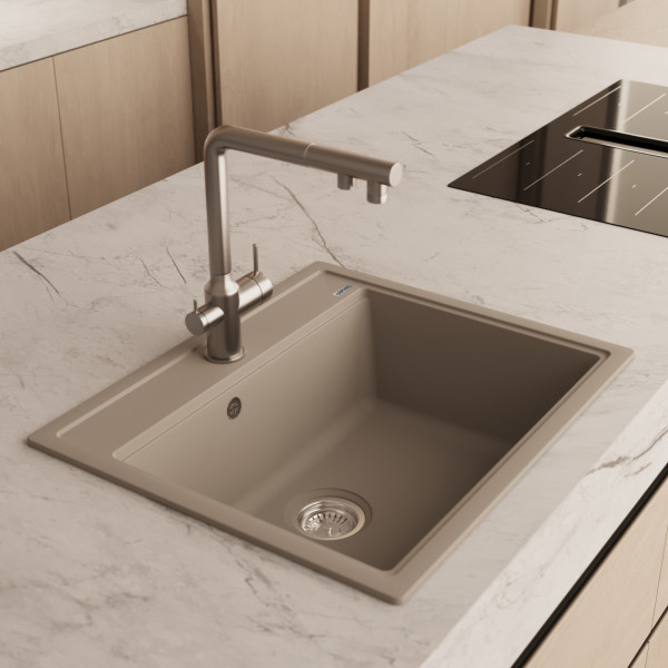 Мойка для кухни Abber Quarz 51x60x21,7 песочная (AQ2902S) Мойка для кухни Abber Quarz 51x60x21,7 песочная (AQ2902S)