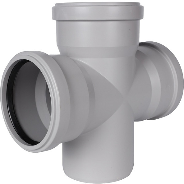 Крестовина 110x110x110x87 одноплоскостная Stout (PP, серый) (SKB-0018-011087) Крестовина 110x110x110x87 одноплоскостная Stout (PP, серый) (SKB-0018-011087)