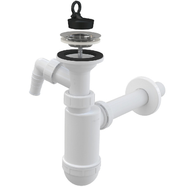 Сифон для раковины Alcaplast DN32 с нержавеющей peшeткой DN63 (A410)