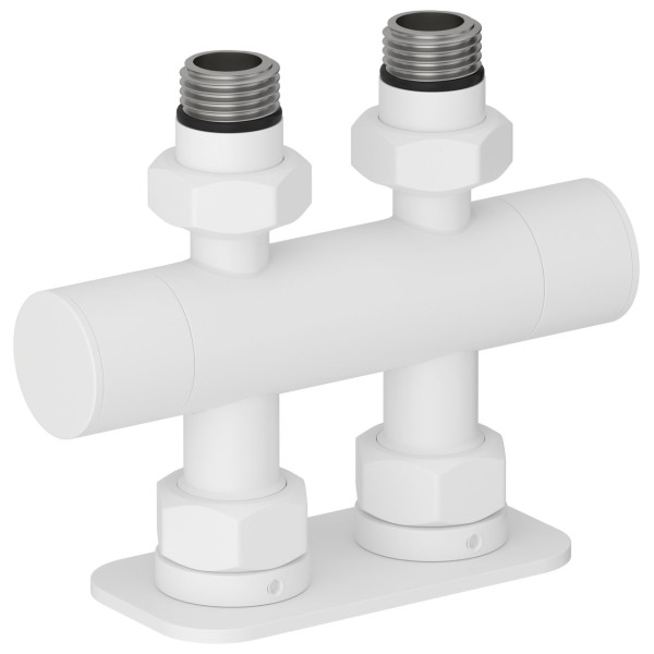 Вентиль Сунержа 2х1/2" прямой скрытый-скрытый EU50 матовый белый (30-1417-1234)