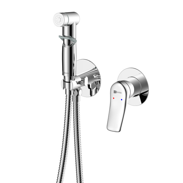 Смеситель с гигиеническим душем Lemark Ortus встраиваемый хром (LM11319C)