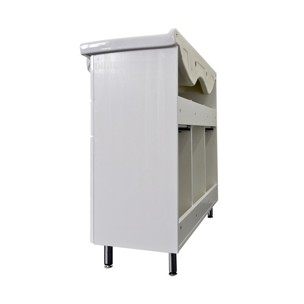 Тумба напольная Comforty Палермо 990x880x520 белый глянцевый с раковиной (00-00001555)