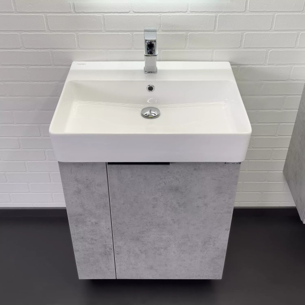 Тумба подвесная с раковиной Comforty Асти 600x455x860 дуб светлый (00-00019190)