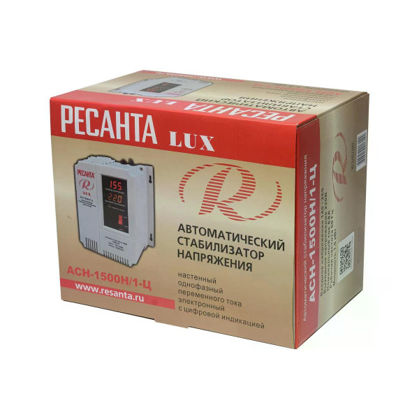 Стабилизатор напряжения Ресанта LUX АСН-1500Н/1-Ц (63/6/20) Стабилизатор напряжения Ресанта LUX АСН-1500Н/1-Ц (63/6/20)