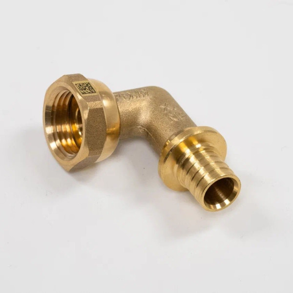 Соединение угловое Rehau Rautitan MX 16х1/2" с накидной гайкой (DZR латунь) (11097221001) Соединение угловое Rehau Rautitan MX 16х1/2" с накидной гайкой (DZR латунь) (11097221001)