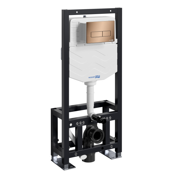 Инсталляция для унитаза WasserKRAFT Dill с клавишей смыва золото розовое (61TLT.010.ME.RG03)