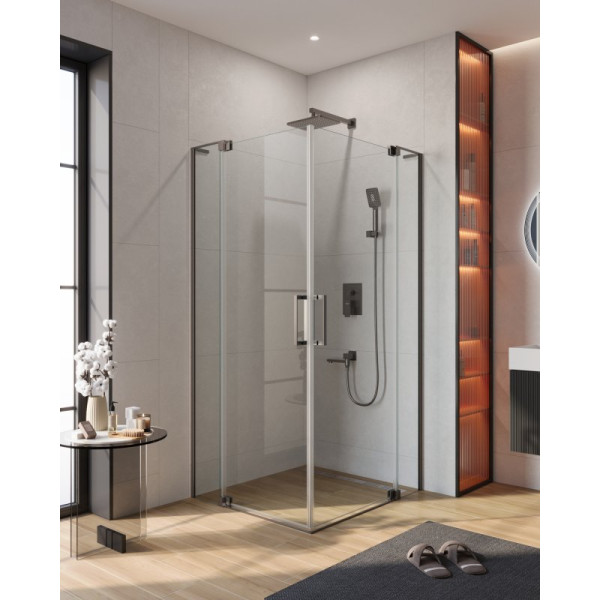 Душевой уголок Cezares Slider 80x90x195 стекло прозрачное, профиль оружейная сталь (SLIDER-AH-2-80/90-90/100-C-GM) Душевой уголок Cezares Slider 80x90x195 стекло прозрачное, профиль оружейная сталь (SLIDER-AH-2-80/90-90/100-C-GM)