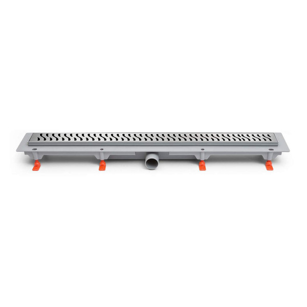 Лоток душевой 550 мм. MCH Chudej Harmony (решетка нерж. сталь глянцевая, боковой слив D 40) CH550H