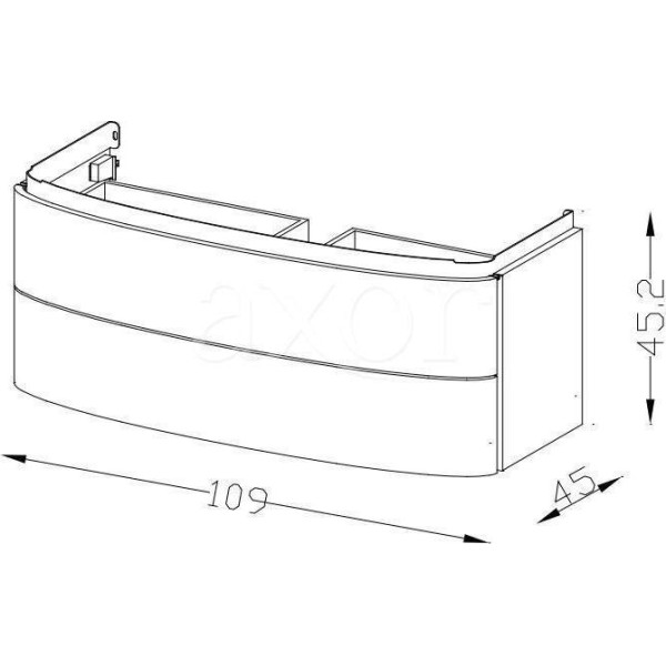 Тумба подвесная Jacob Delafon Presquile 109 палисандр шпон (EB1105-V13)