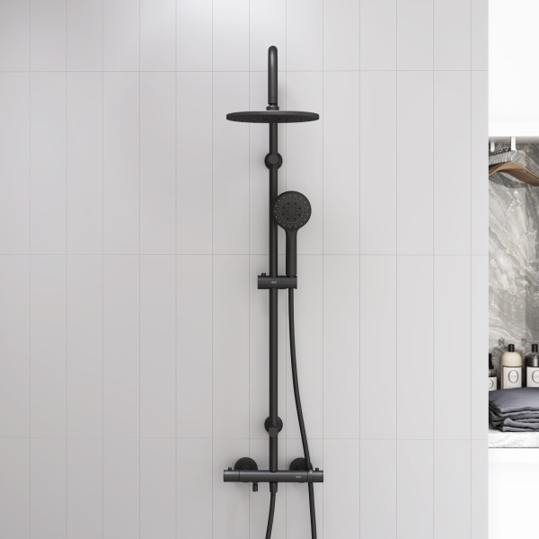 Душевая система Dorff Futura с душевым набором черный (D0710522)