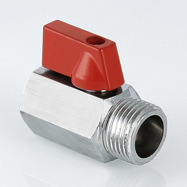 Кран 1/2" ВН шаровый Valtec MINI (красная ручка) VT.331.N.04