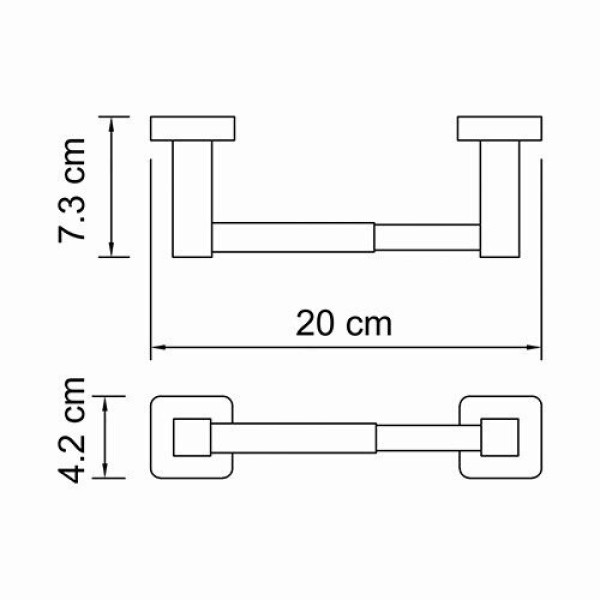 Держатель туалетной бумаги WasserKraft Lippe хром (K-6522)