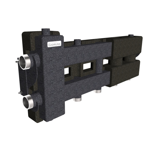 Коллектор балансировочный Gidruss BM-80-3D.EPP (до 80 кВт, подкл. котла G 1 1/4", 2 контура G 1", боковой контур G 1 1/4", 4D-кронштейны K.UMS, EPP-те Коллектор балансировочный Gidruss BM-80-3D.EPP (до 80 кВт, подкл. котла G 1 1/4", 2 контура G 1", боковой контур G 1 1/4", 4D-кронштейны K.UMS, EPP-те