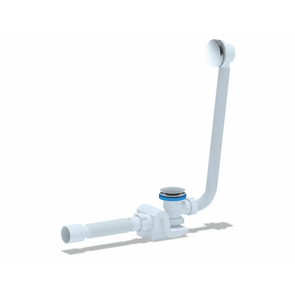 Обвязка для ванны АНИ с выпуском 1 1/2"*40 клик-клак, сифон Бриг с гибкой трубой 375*40/50 (грибок) АНИ пласт (EC655G)