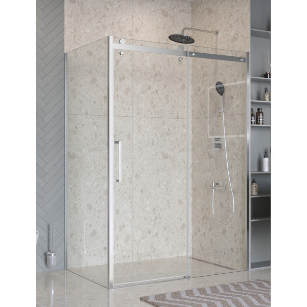 Душевой уголок BelBagno Marino 140x80x195 стекло прозрачное, профиль хром глянцевый (MARINO-2-AH-1-140/80-C-Cr)