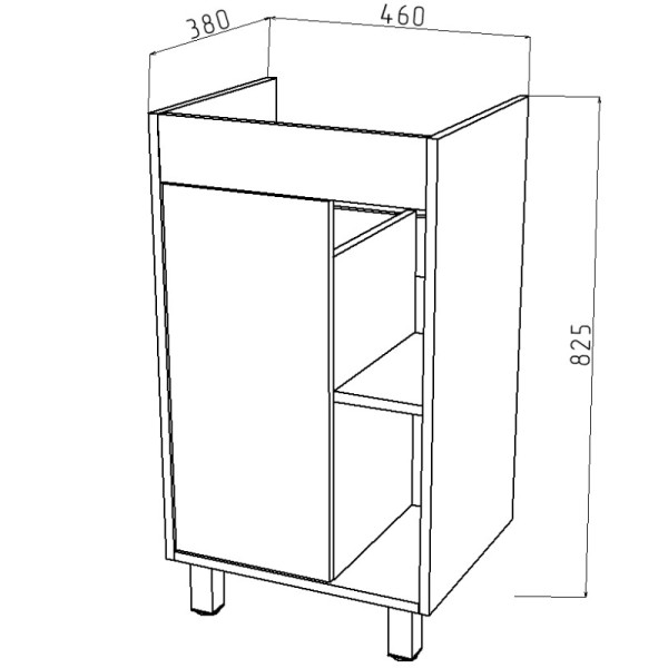Тумба напольная Melodia Этюд 50 (Como 50) 1 дверь белая/сонома (MFR80038SW) Тумба напольная Melodia Этюд 50 (Como 50) 1 дверь белая/сонома (MFR80038SW)