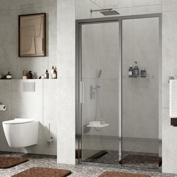 Душевая дверь WasserKRAFT Lopau 32S 120х200х90 стекло прозрачное, профиль хром (32S05R) Душевая дверь WasserKRAFT Lopau 32S 120х200х90 стекло прозрачное, профиль хром (32S05R)