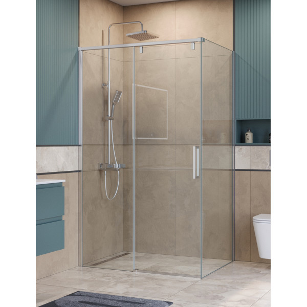 Душевой уголок BelBagno Soft Close-1 120x80x200 стекло прозрачное, профиль хром глянцевый (SOFT_CLOSE-1-AH-1-120/80-C-Cr)