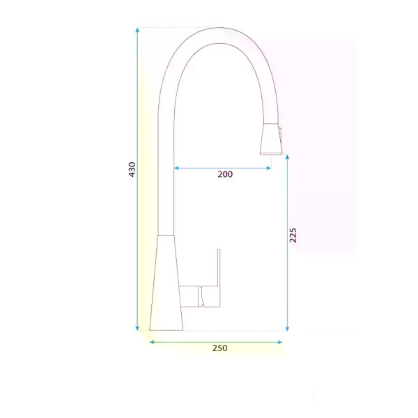 Смеситель для кухни Rea Mild Золото (REA-B4802)