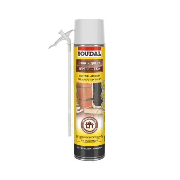 Пена монтажная стандартная Soudal 500 мл. (107552) Пена монтажная стандартная Soudal 500 мл. (107552)