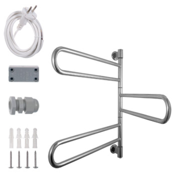 Полотенцесушитель электрический Energy U chrome G3 770х635 хром