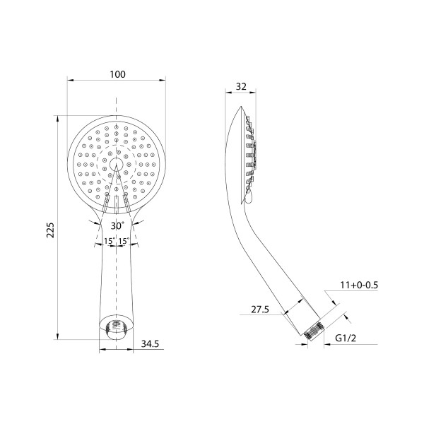 Лейка душевая 3F Essential хром Milardo (3803F10M18)