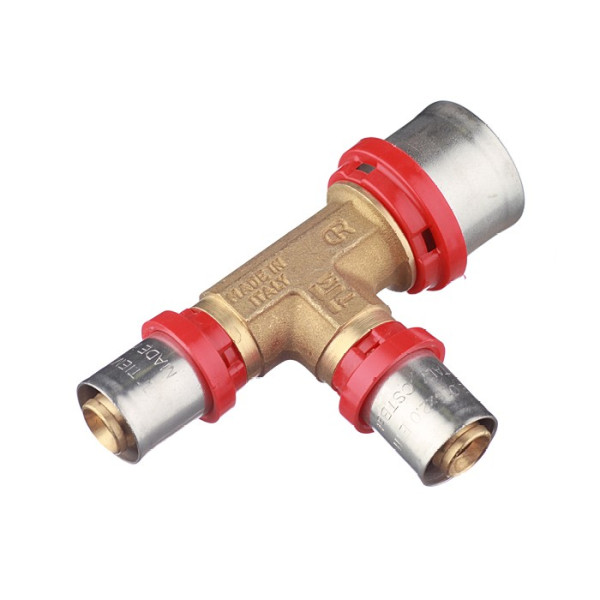 Тройник Tiemme 26х16х16 латунь (пресс) (1650102 / 1657G261616CZ) Тройник Tiemme 26х16х16 латунь (пресс) (1650102 / 1657G261616CZ)