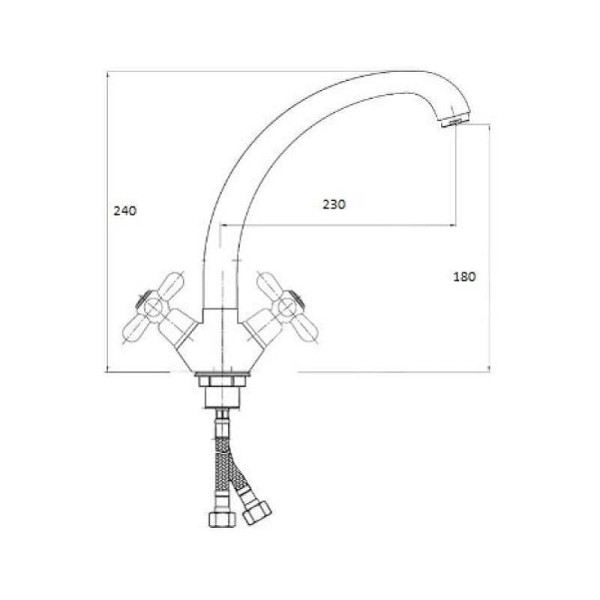 Смеситель для кухни Dlin хром (D153810)