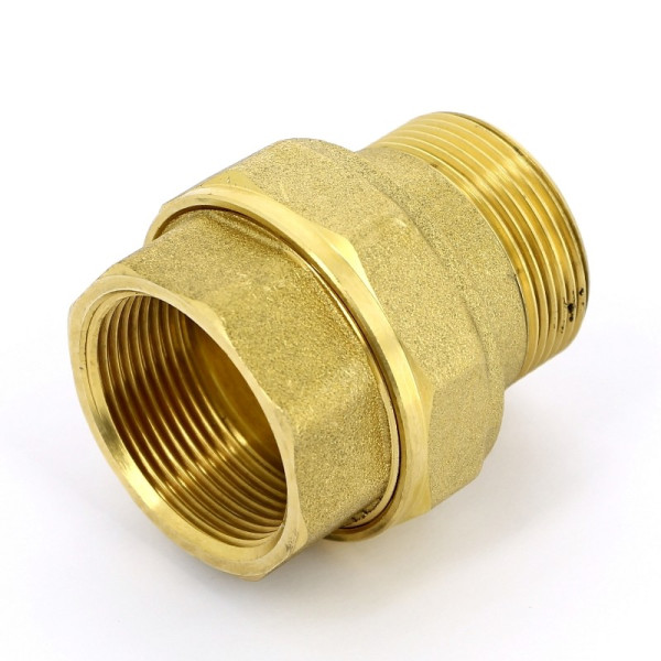 Сгон прямой 1 1/2" ВН с плоской прокладкой Uni-Fitt IT (латунь) 656G6000