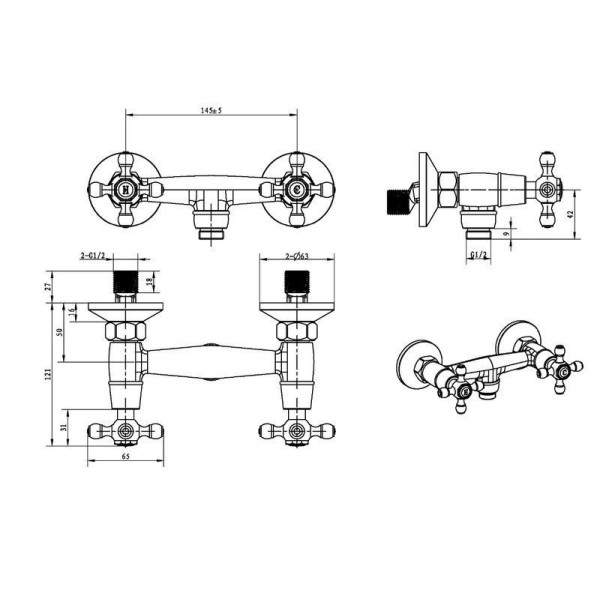 Смеситель для душа Boheme Satine (314-ST)