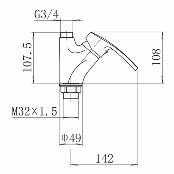 Корпус для смесителя Fashun хром (A4466) Корпус для смесителя Fashun хром (A4466)