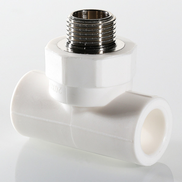 Тройник переходной PP-R 20*1/2"Н VALTEC (латунь, белый) VTp.733.0.02004 Тройник переходной PP-R 20*1/2"Н VALTEC (латунь, белый) VTp.733.0.02004