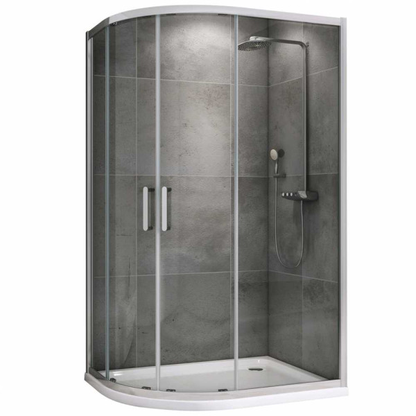 Душевой уголок Abber Schwarzer Diamant 90x100 стекло прозрачное, профиль профиль хром (AG01190)