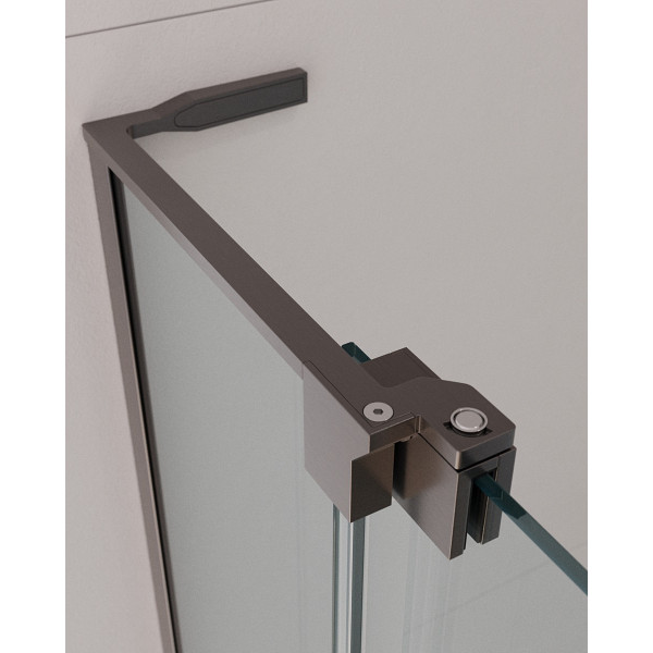 Душевой уголок Cezares Slider 70x70x195 стекло прозрачное, профиль оружейная сталь (SLIDER-A-2-70/80-C-GM)