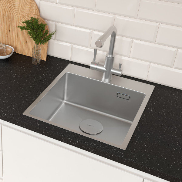 Мойка для кухни врезная Lemark Janga 440 440x510 сталь (9937101)
