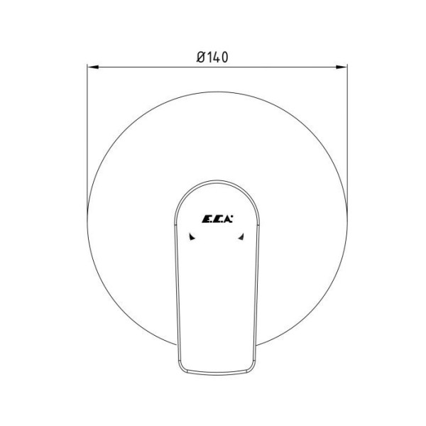 Смеситель для душа E.C.A. Lia внешняя часть хром (102167120EX-Y)