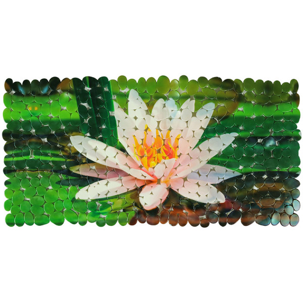 Коврик для ванной Melodia ПВХ Creative "Лотос" прямоугольный 70x36cм (MK025)